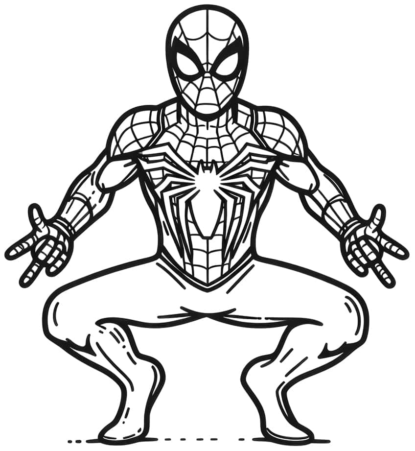 spiderman coloring page 09