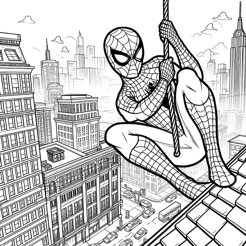 spiderman coloring page 10