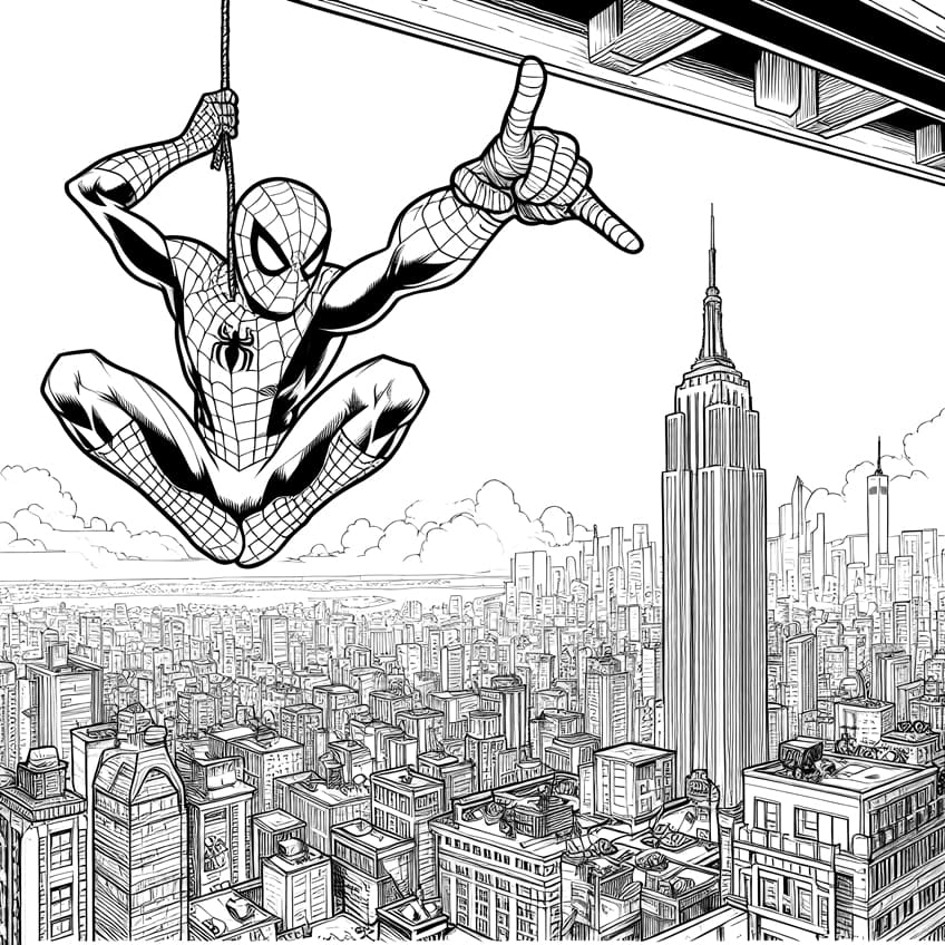 spiderman coloring page 11