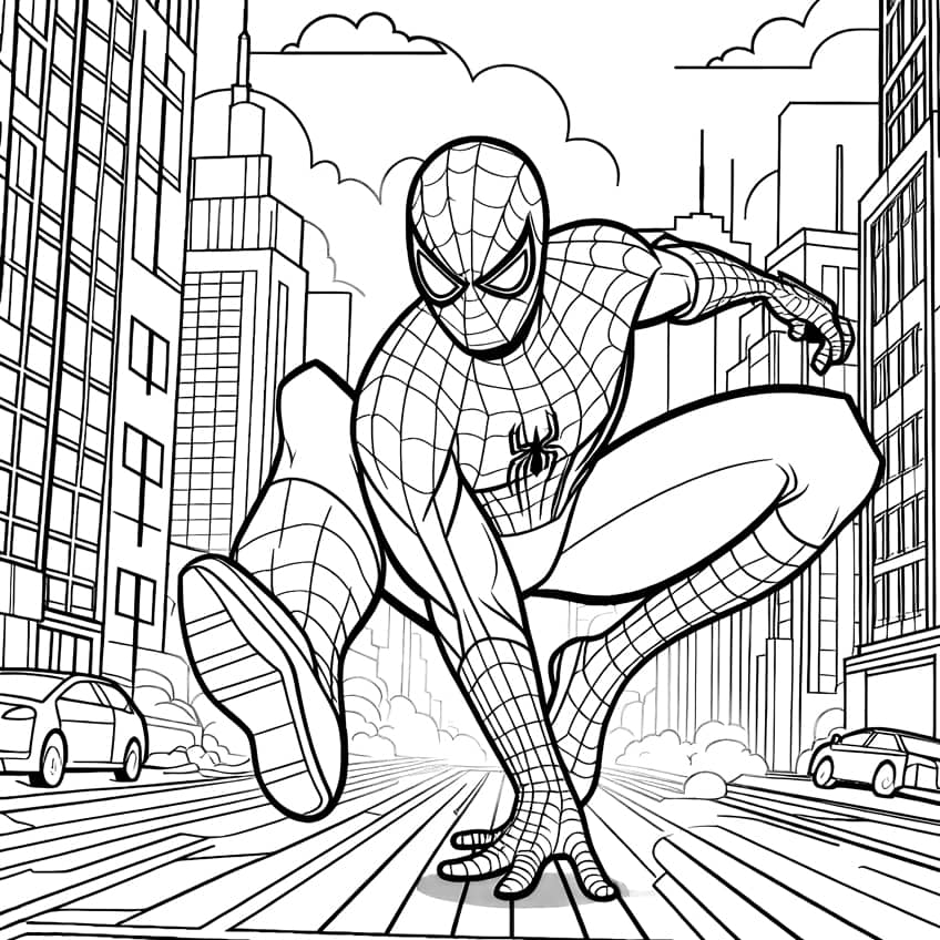 spiderman coloring page 12