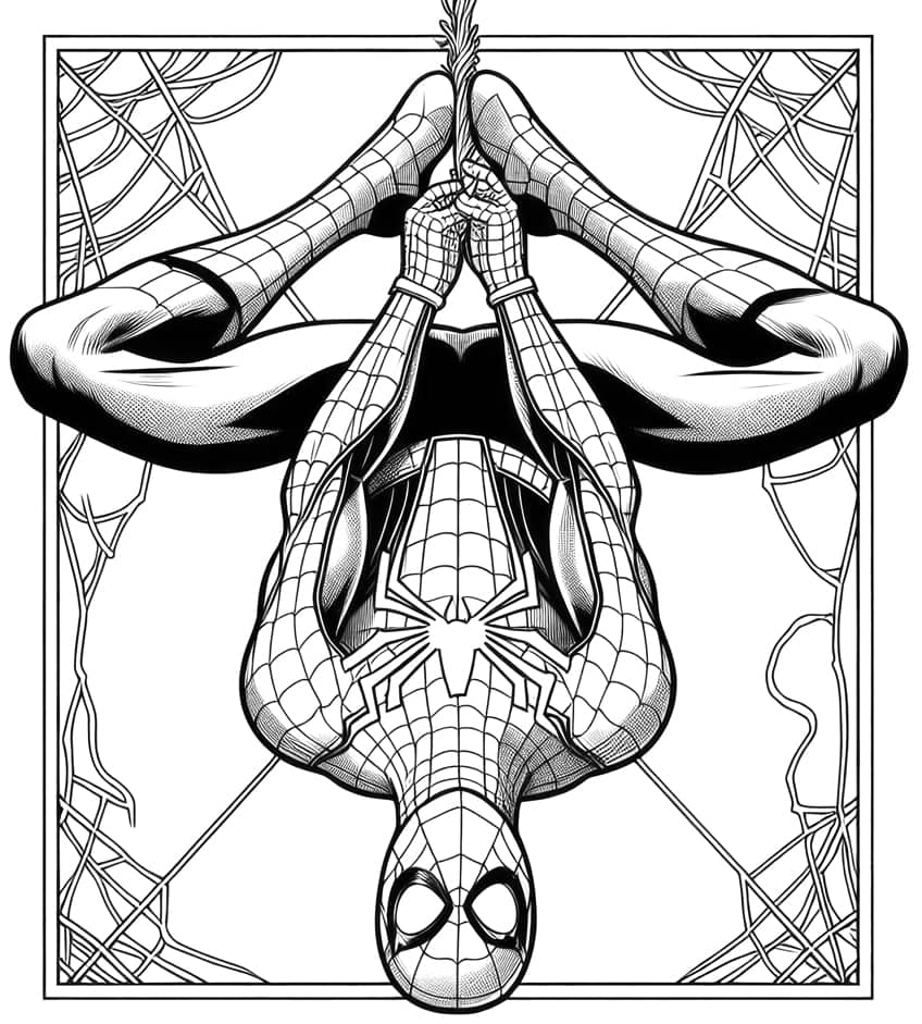spiderman coloring page 14