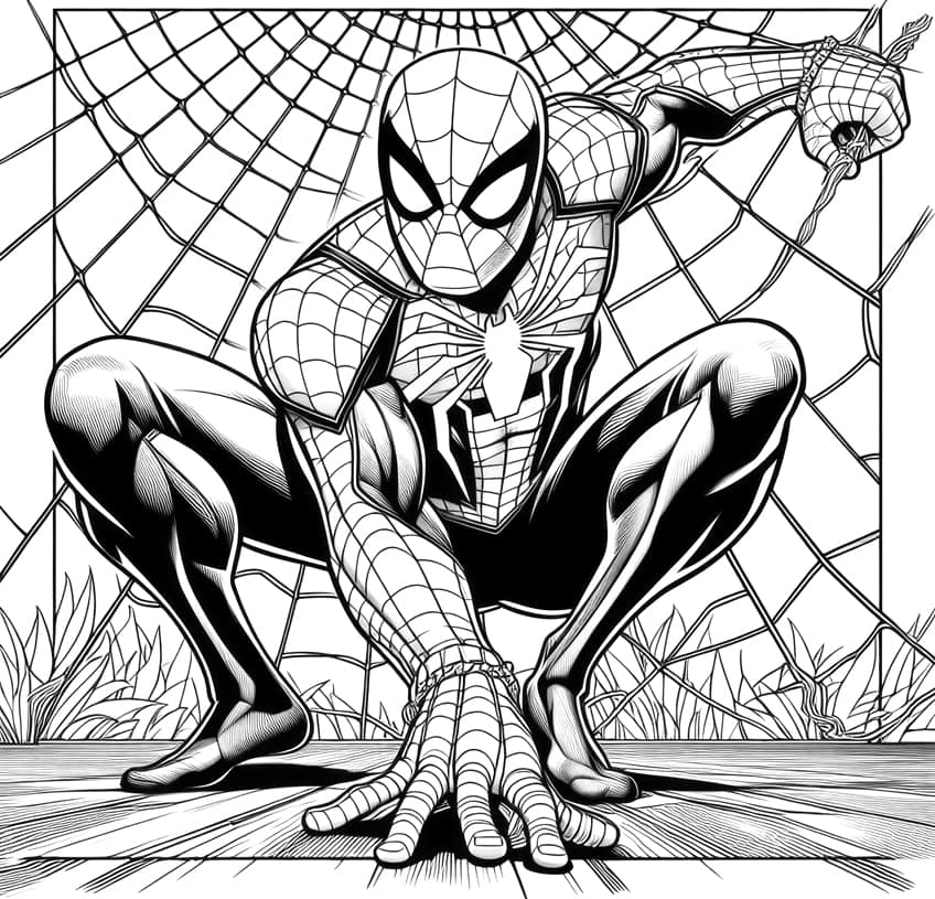spiderman coloring page 17