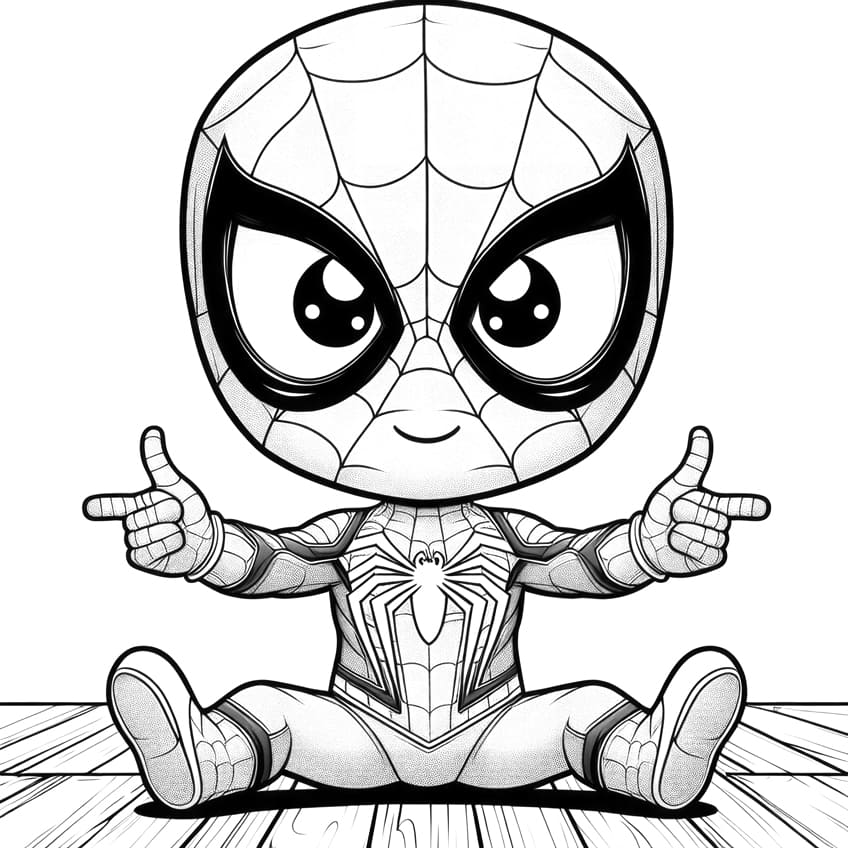 spiderman coloring page 18