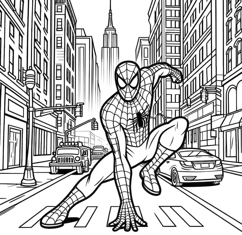 spiderman coloring page 21