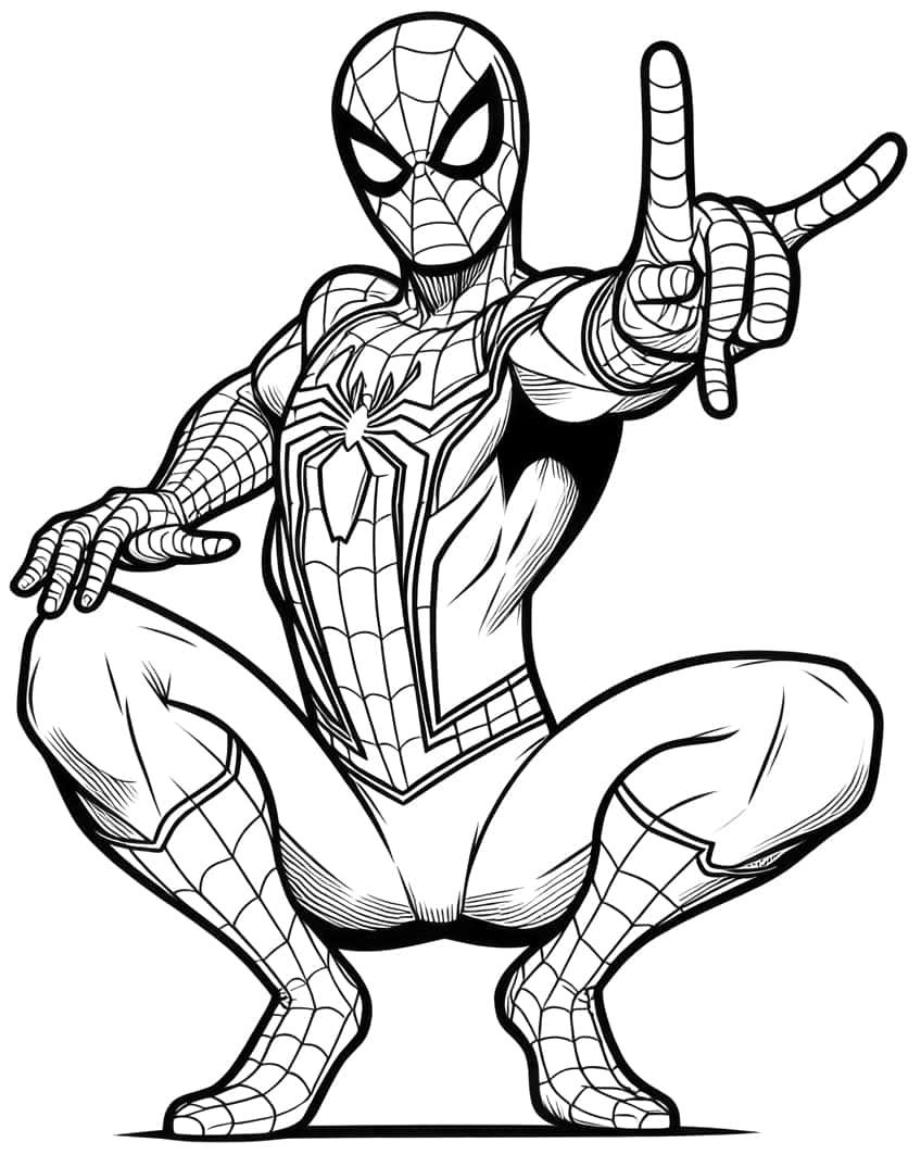 spiderman coloring page 23