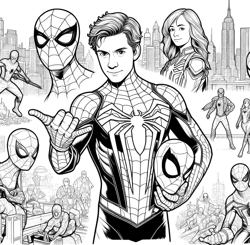 spiderman coloring page 28