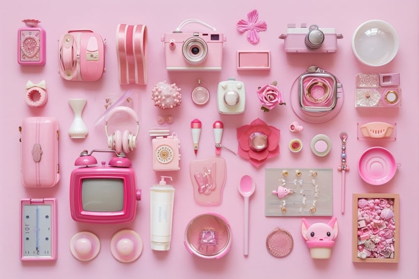 20 pink objects