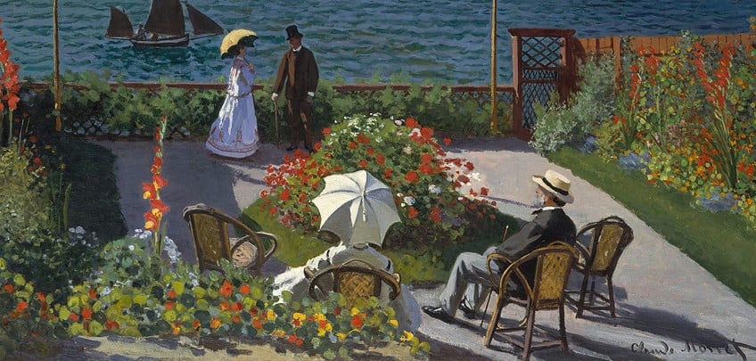 Detail of Garden at Sainte Adresse by Claude Monet