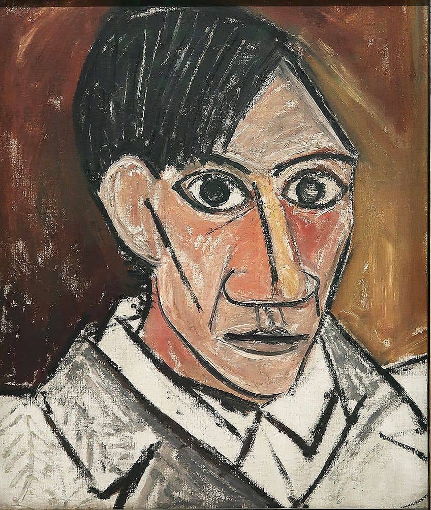 Explore Self Portrait Facing Death by Pablo Picasso