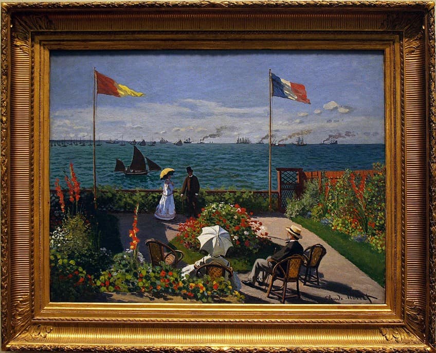Framed Garden at Sainte Adresse by Claude Monet