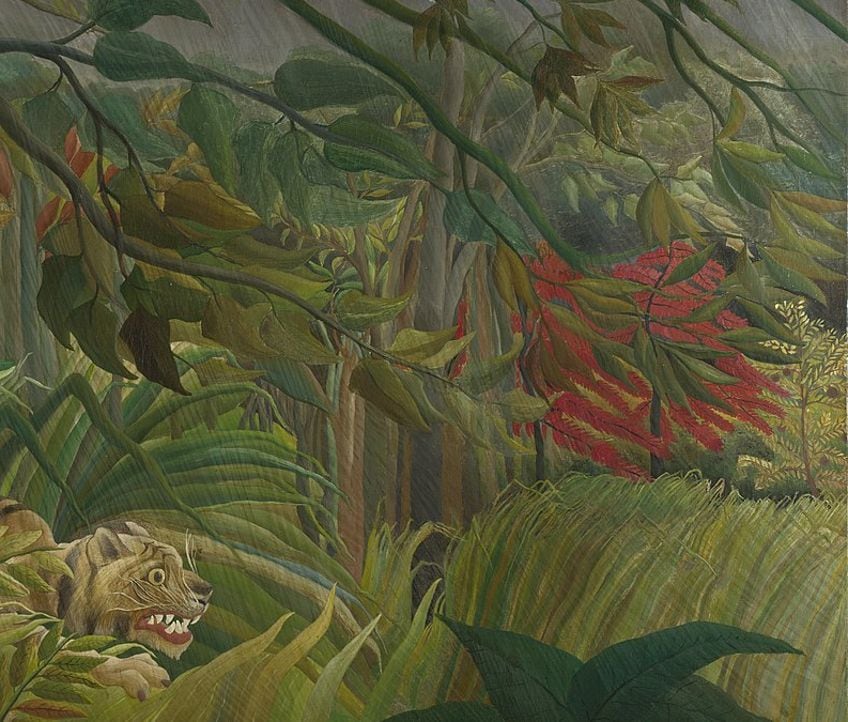 Tiger in a Tropical Storm by Henri Rousseau Themes