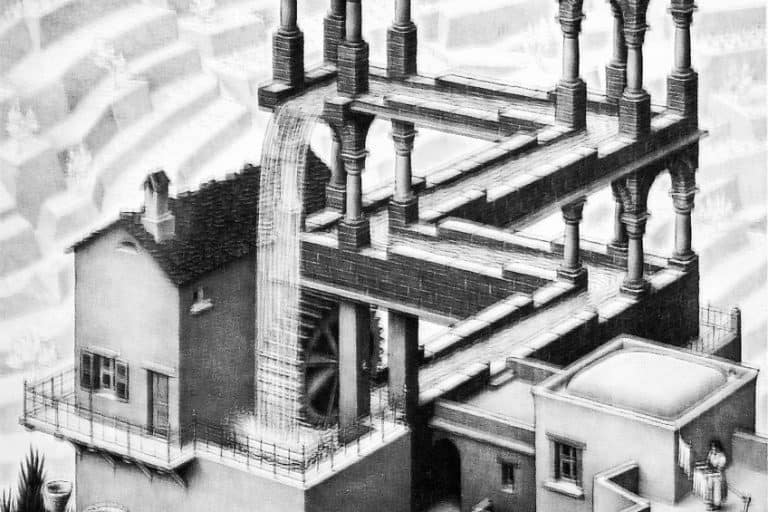 “Waterfall” by M.C. Escher – An Optical Illusion Analysis