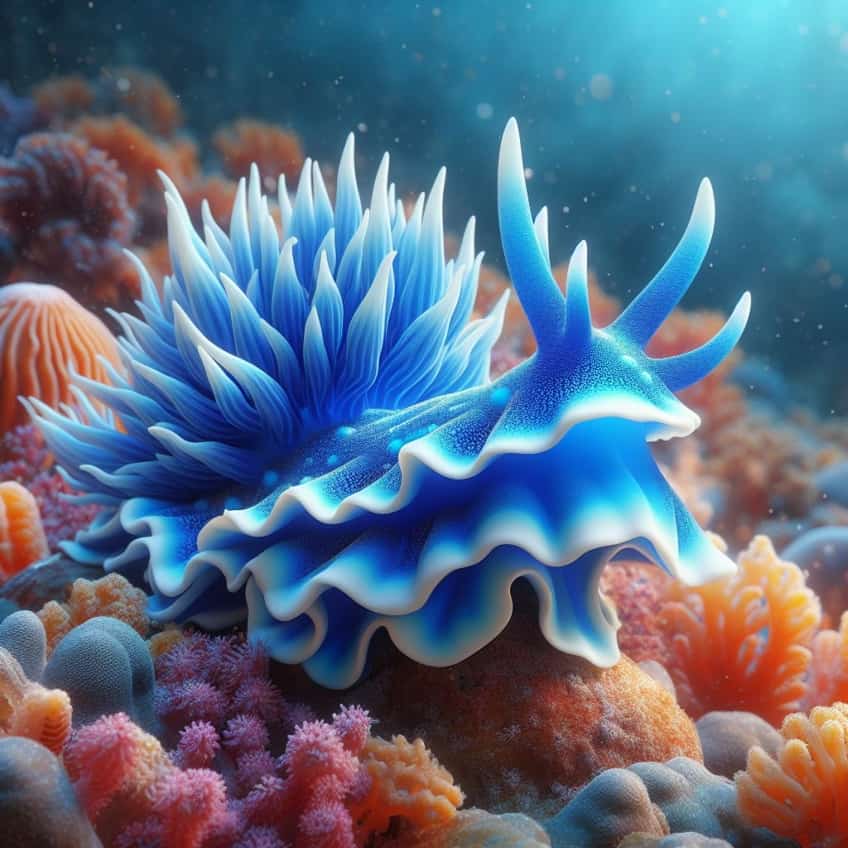 blue nudibranch in nature