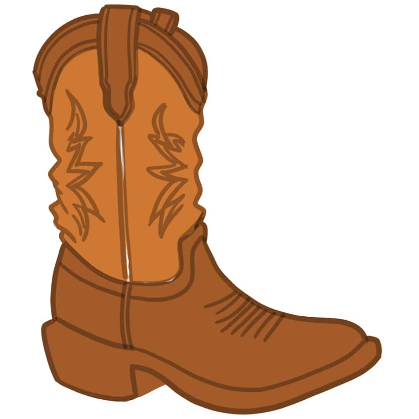 cowboy boot drawing 10