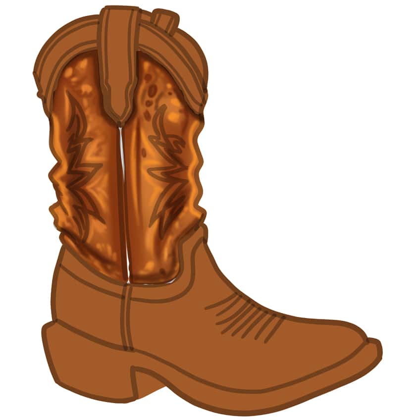 cowboy boot drawing 11