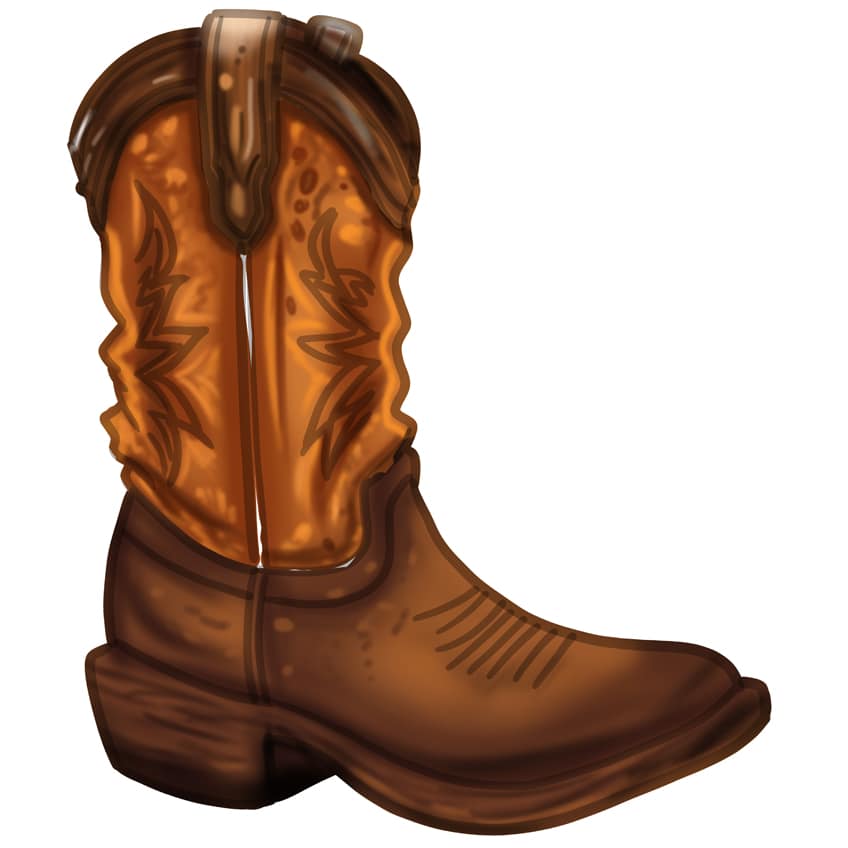 cowboy boot drawing 13