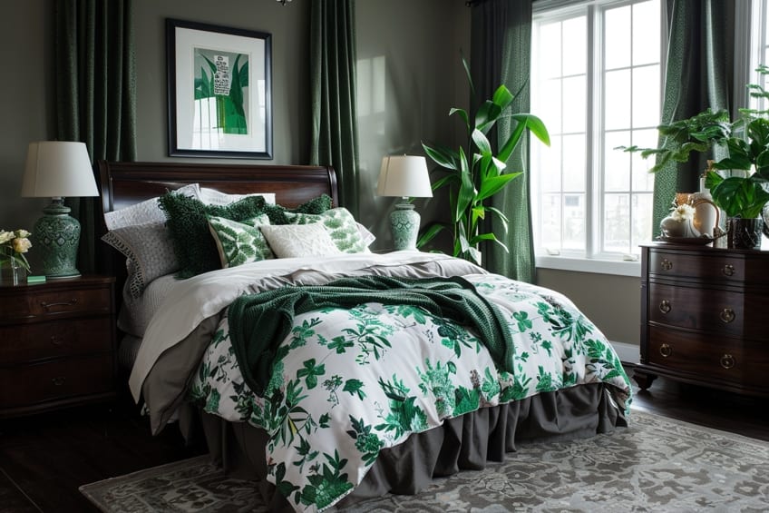 forest green bedroom