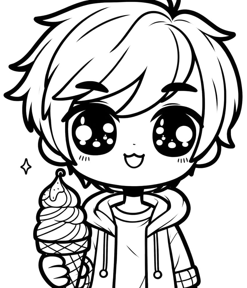 ice cream coloring page 07