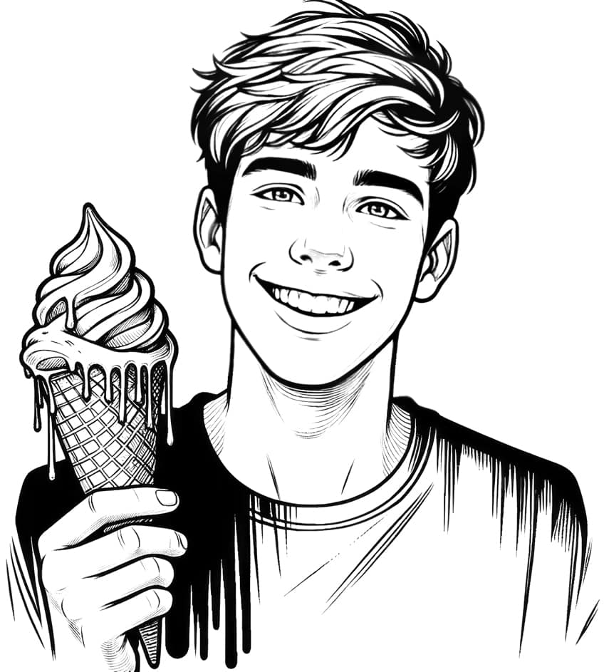 ice cream coloring page 08