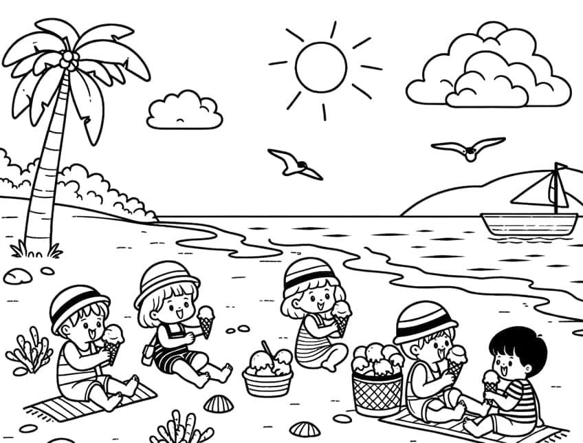 ice cream coloring page 16