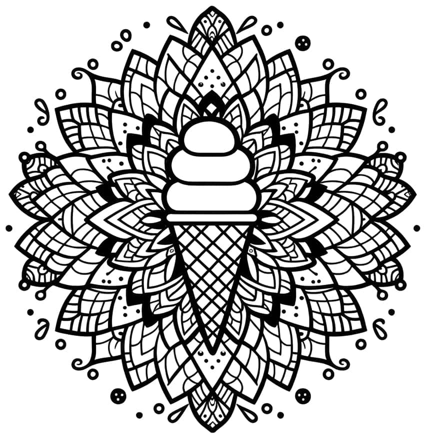 ice cream coloring page 18