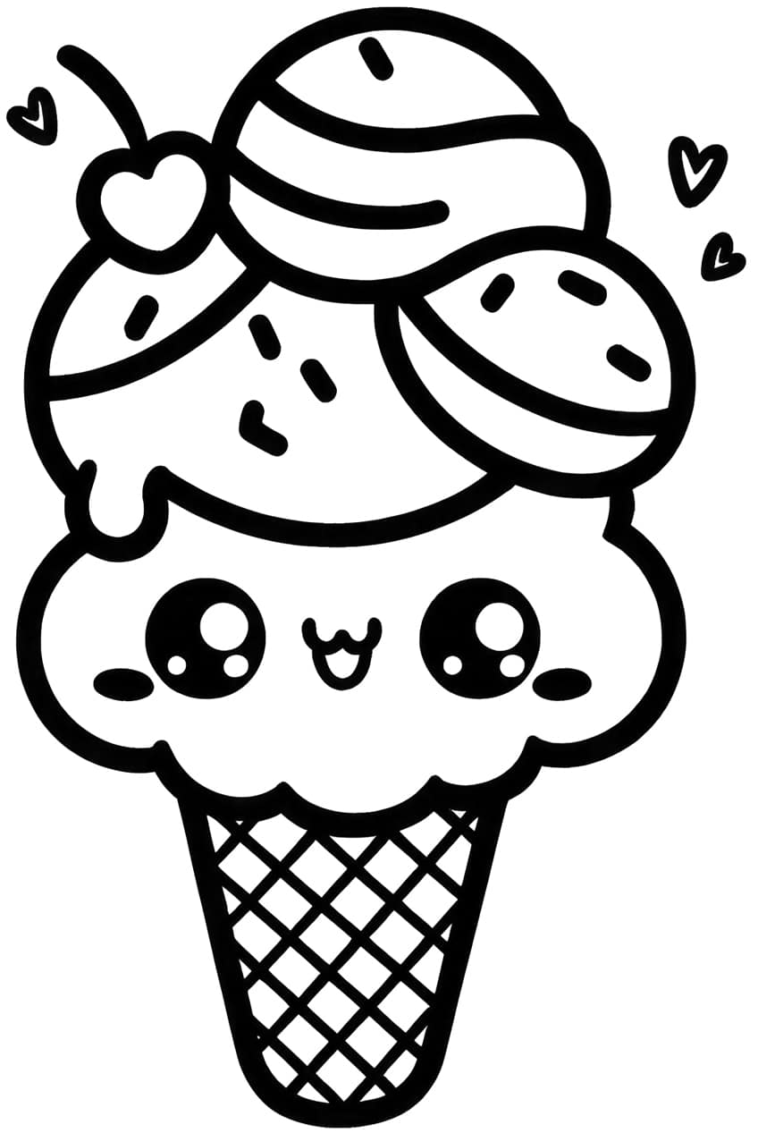 ice cream coloring page 21