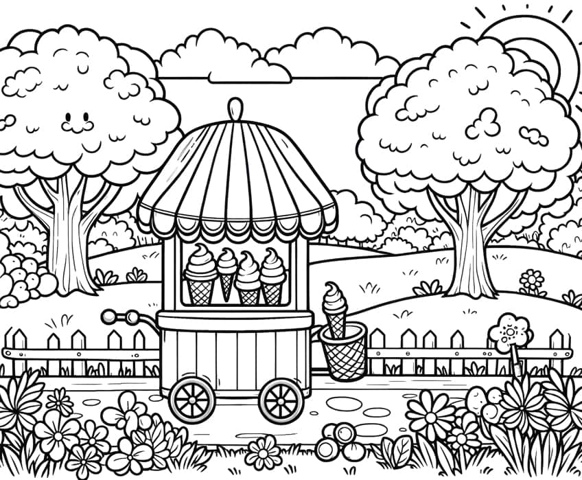 ice cream coloring page 32