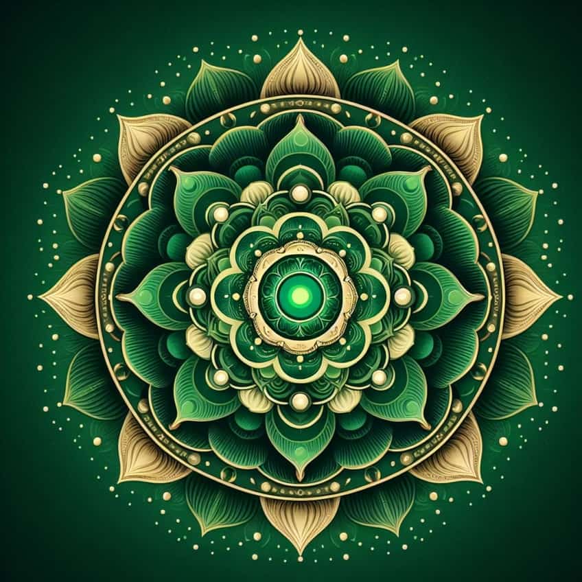 kelly green symbolism chakra