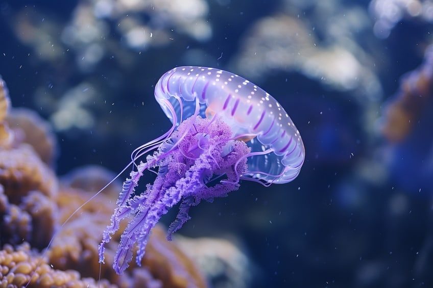 purple striped jellyfish