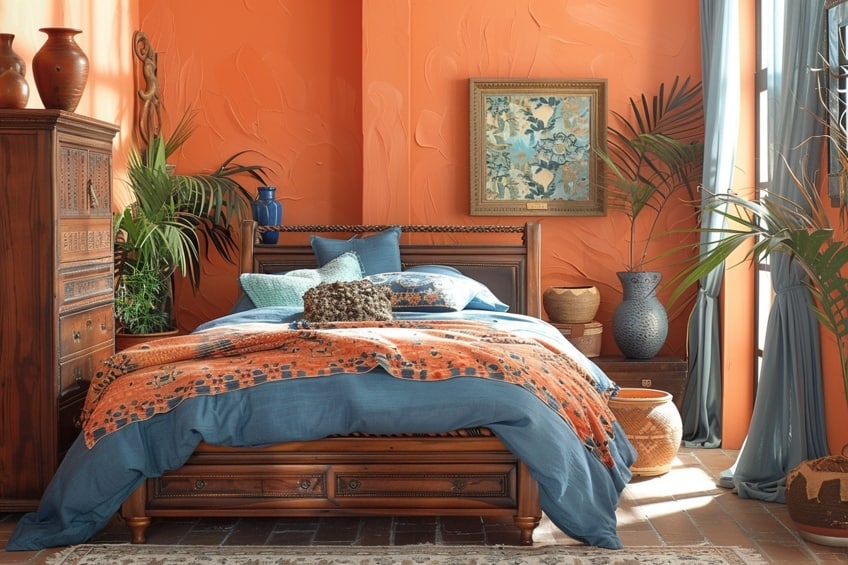 terracotta bedroom