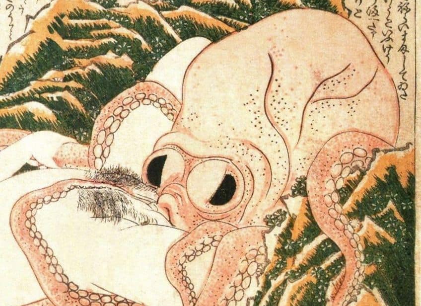 The Dream of the Fisherman's Wife by Katsushika Hokusai Symbolism