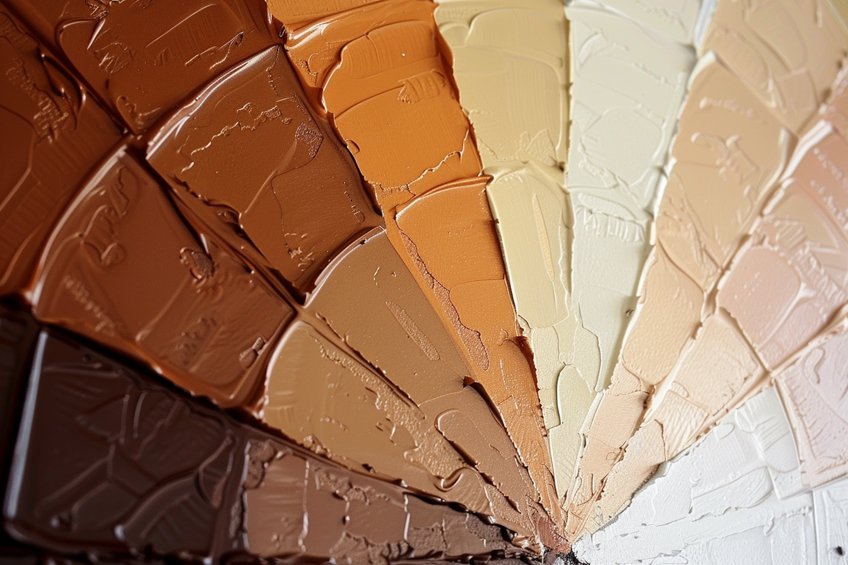 brown and white color wheel