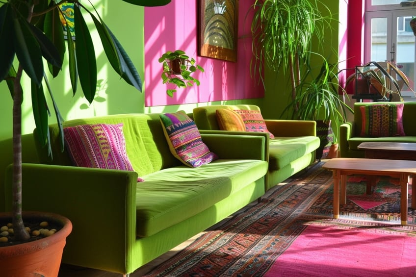 how to use pink in interior design