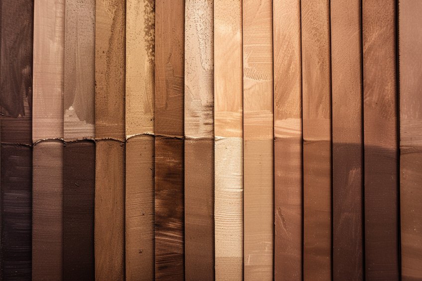 mix different shades of brown and white