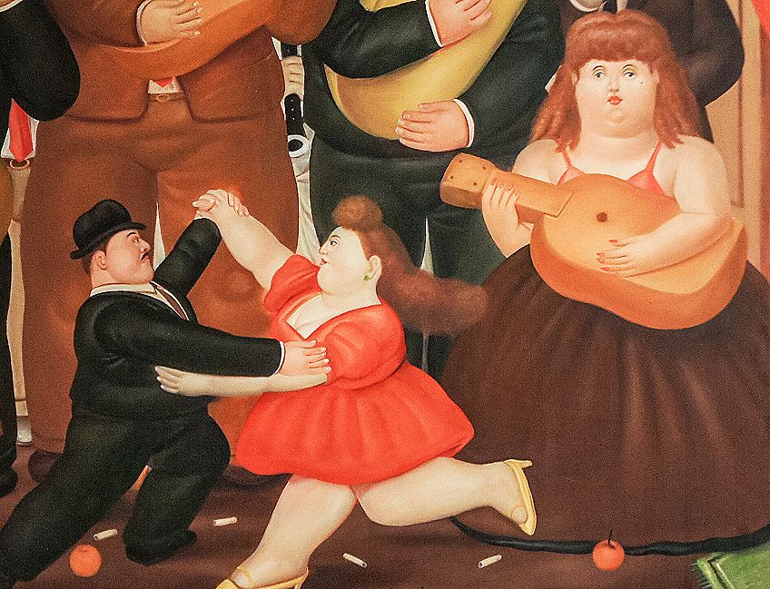 Dancing in Colombia by Fernando Botero Symbolism