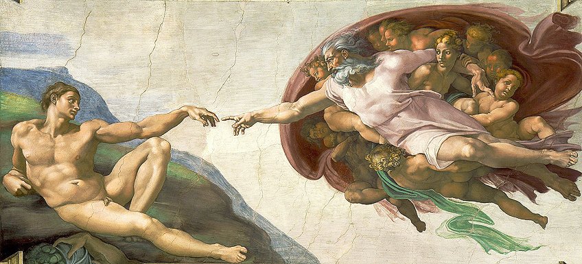 creation of adam famous european painting