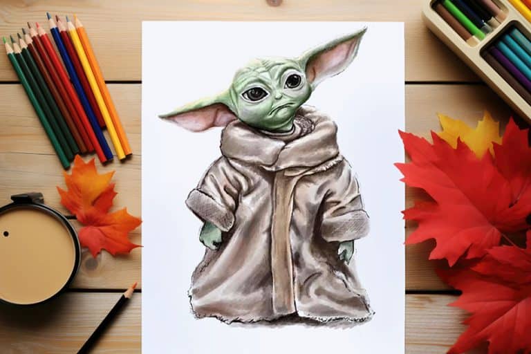 How to Draw Baby Yoda – A Cute and Easy Drawing Tutorial