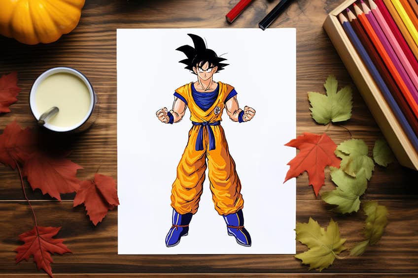 How to Draw Son Goku - An Easy Comic Drawing Tutorial