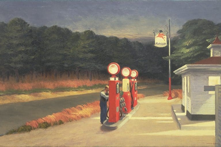 “Gas” by Edward Hopper – Capturing a Moment in Time