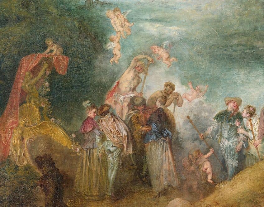 The Embarkation for Cythera by Jean-Antoine Watteau Composition