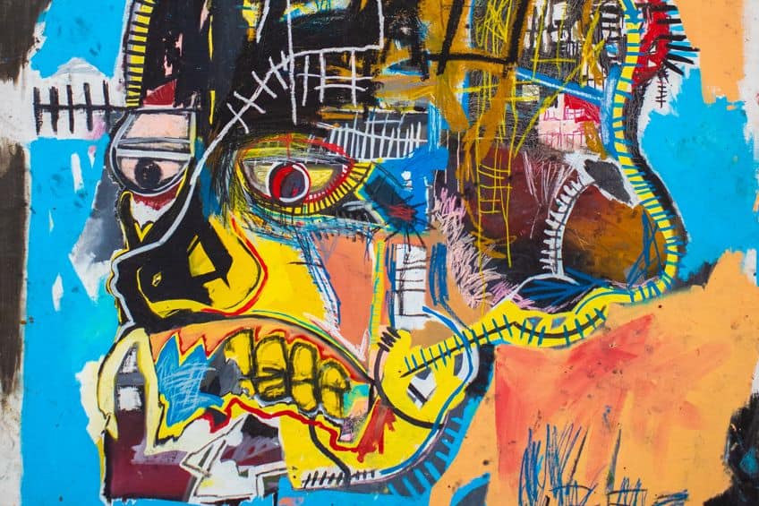 Untitled Skull Painting by Jean-Michel Basquiat