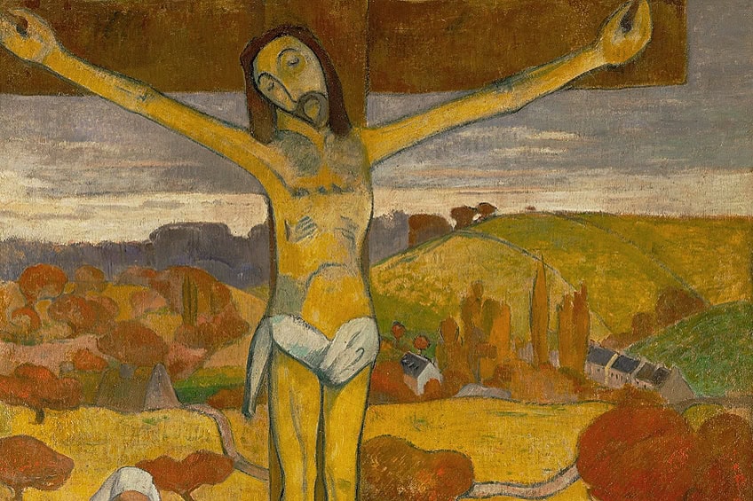 the yellow christ by paul gauguin