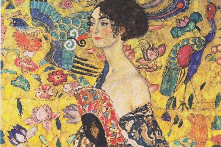 Lady with a Fan by Gustav Klimt