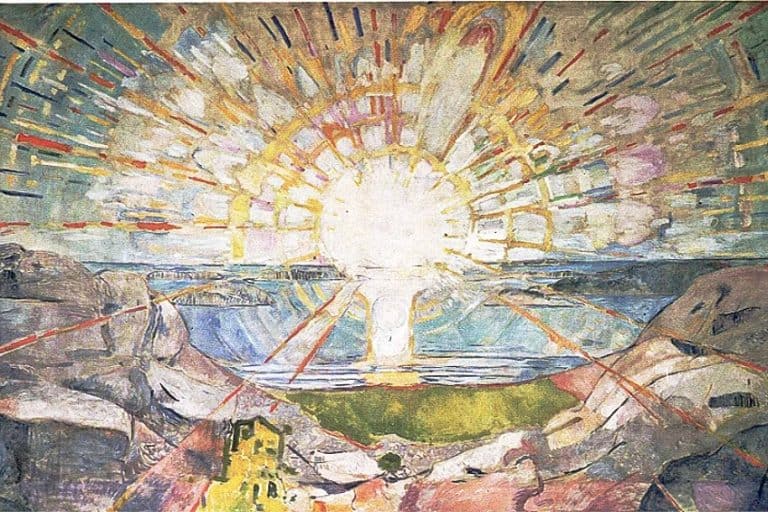 the sun by edvard munch