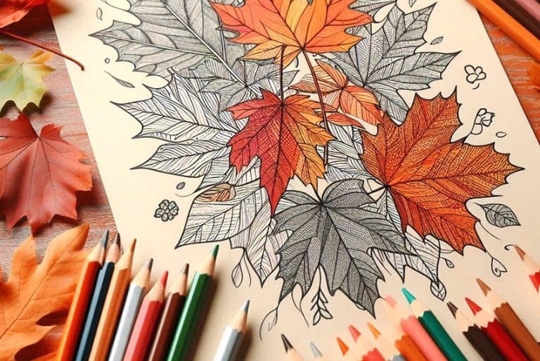 autumn coloring pages