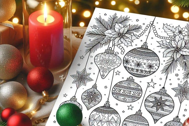 christmas ornament coloring pages