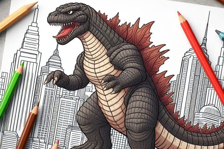 godzilla coloring pages