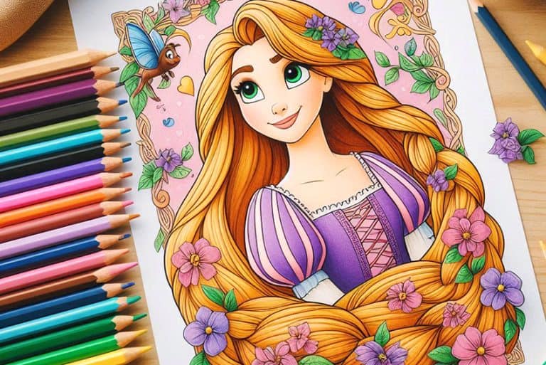 rapunzel tangled coloring pages