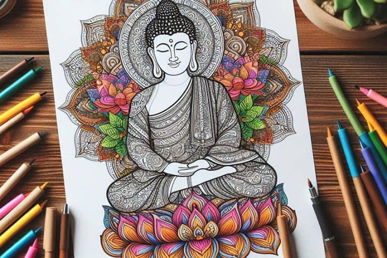 stress relief coloring page