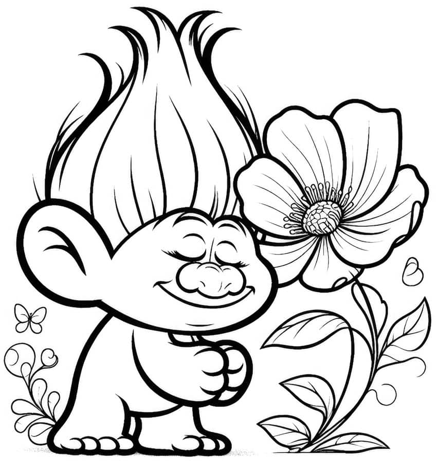 trolls coloring sheet 02